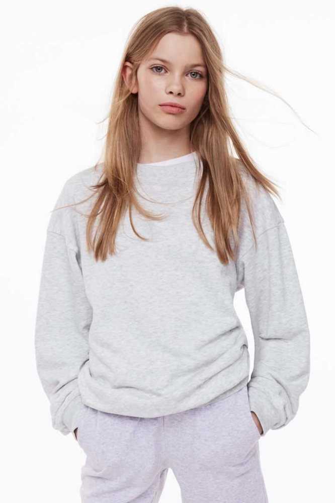 H&M Sweatshirt Hemd Kinder Hellgrün | 0918-SBIJA