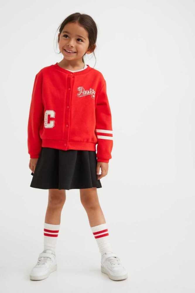 H&M Sweatshirt Skirt Hemd Kinder Rot | 5602-OXCEL