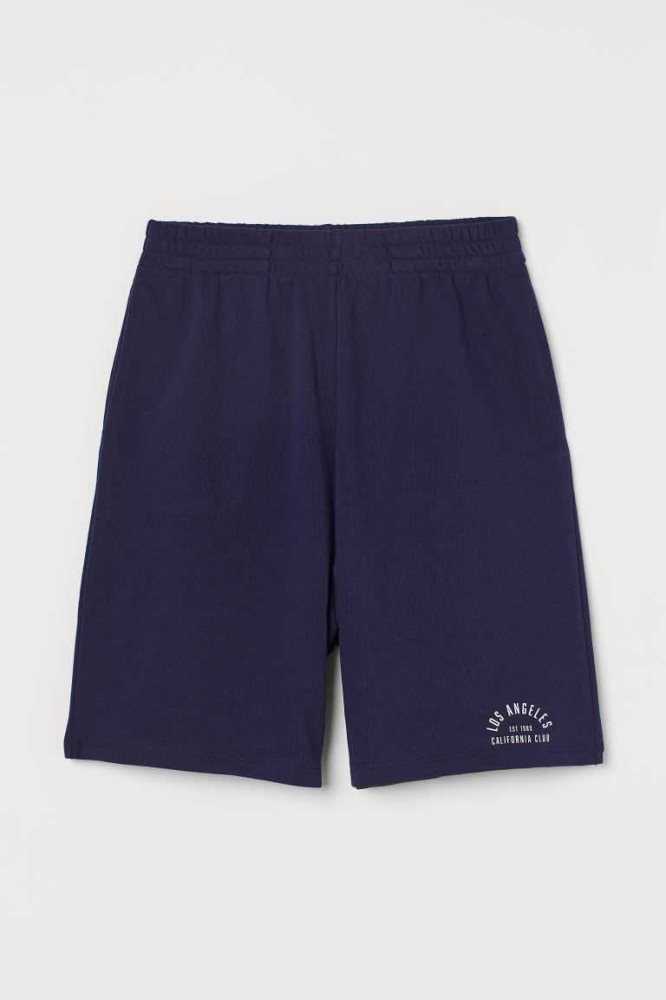 H&M Sweatshorts Kurze Hose Damen Dunkelblau | 1786-ETBSZ