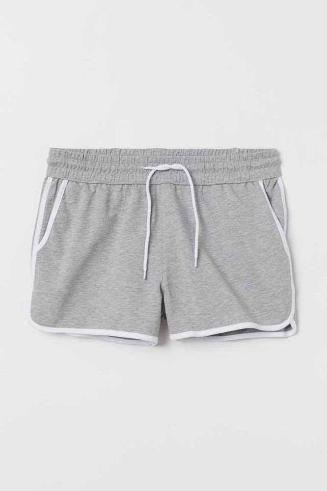 H&M Sweatshorts Kurze Hose Herren Schwarz Weiß | 6709-COARU