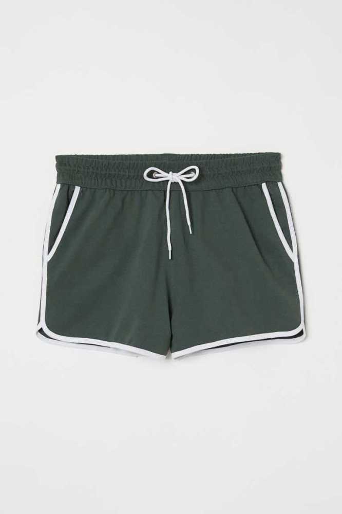 H&M Sweatshorts Kurze Hose Herren Schwarz Weiß | 6709-COARU