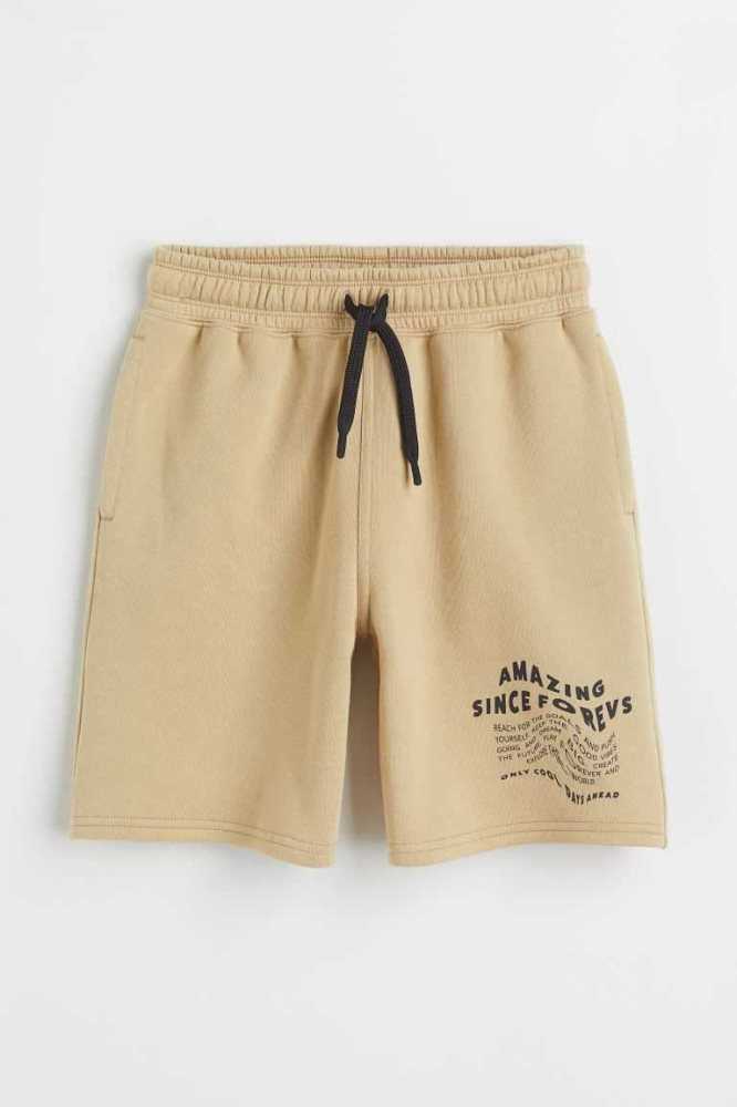 H&M Sweatshorts Kurze Hose Kinder Dunkelbeige | 2876-CWZQM