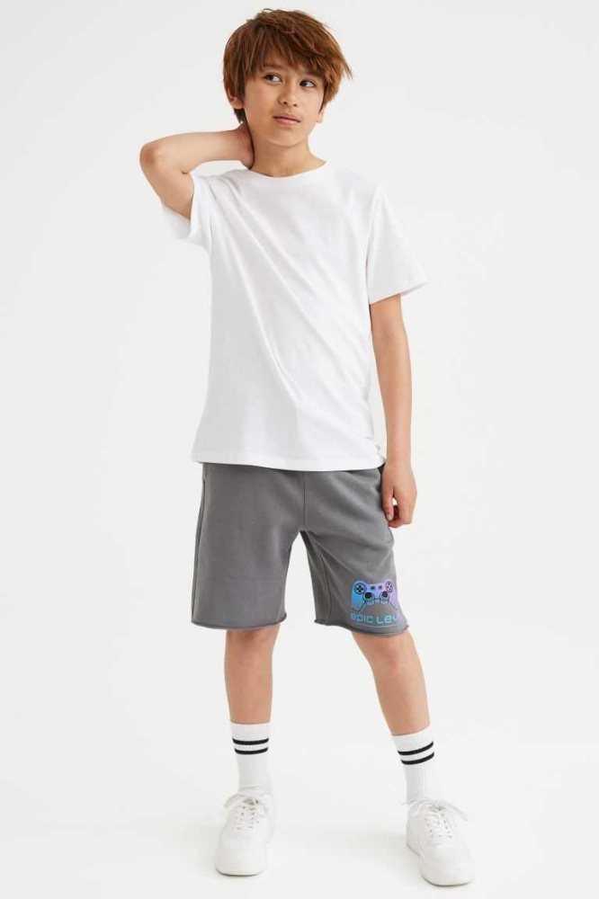 H&M Sweatshorts Kurze Hose Kinder Grau | 4703-XHGDJ