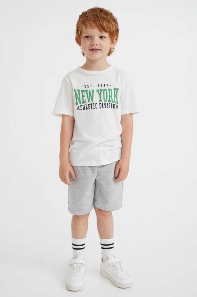 H&M Sweatshorts Kurze Hose Kinder Hellgrün | 9576-CDHUJ