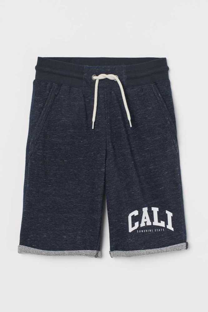 H&M Sweatshorts Kurze Hose Kinder Navy Blau | 6810-LDQYV