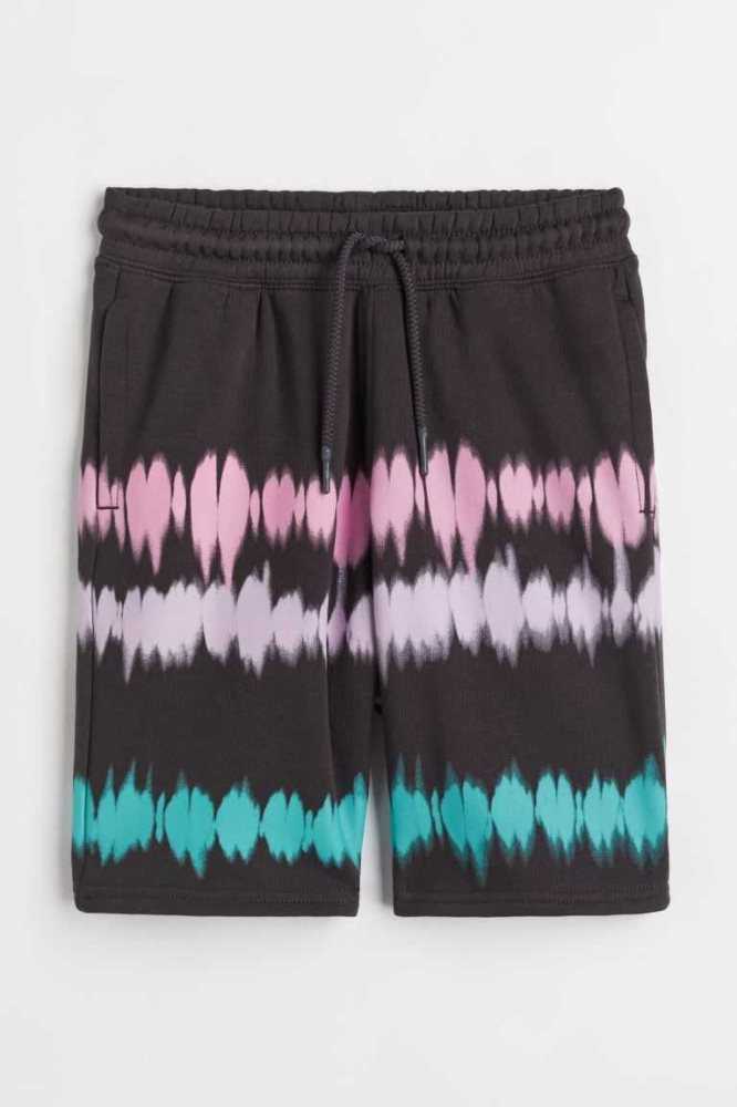 H&M Sweatshorts Kurze Hose Kinder Schwarz | 0285-TUQMZ