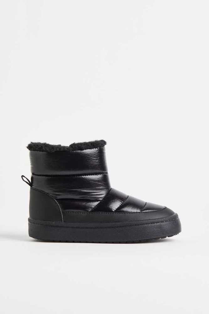 H&M THERMOLITE Gepolstert Stiefel Kinder Schwarz | 2406-WGLVS