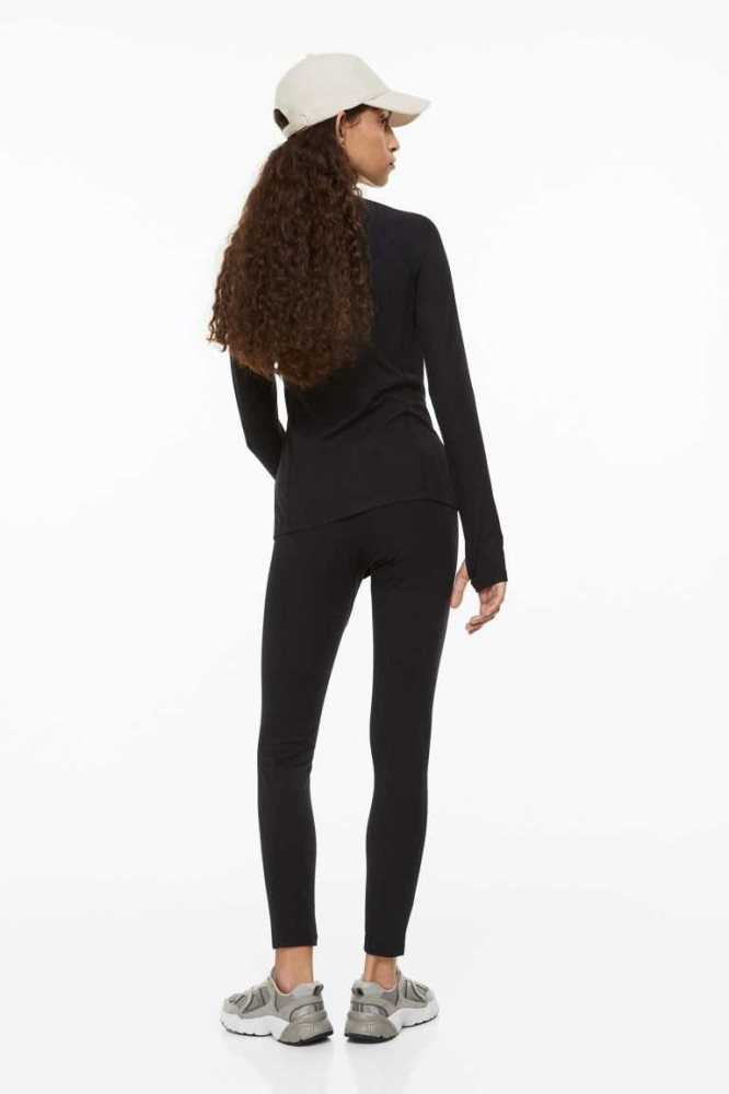 H&M THERMOLITE Leggings Hose Damen Schwarz | 0927-JWGQV