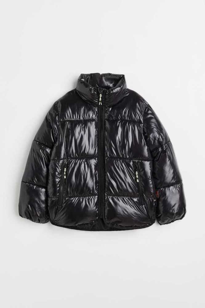 H&M THERMOLITE Wasser-repellent Jacket Oberbekleidung Kinder Schwarz | 4390-SYMDR