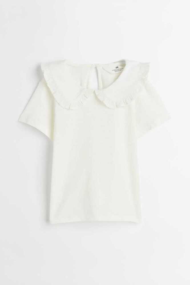 H&M T-shirtCollar Hemd Kinder Gelb | 5269-WTXAF