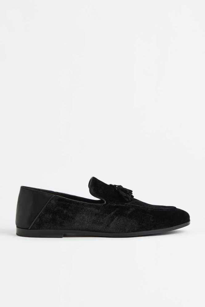 H&M Tasseled Loafers Herren Schwarz | 6735-BRNZA