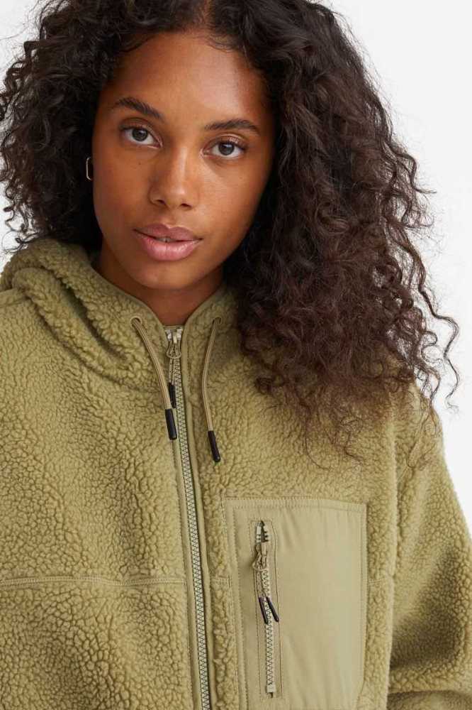 H&M Teddy Bear Jacke Damen Beige | 2194-WNRHD