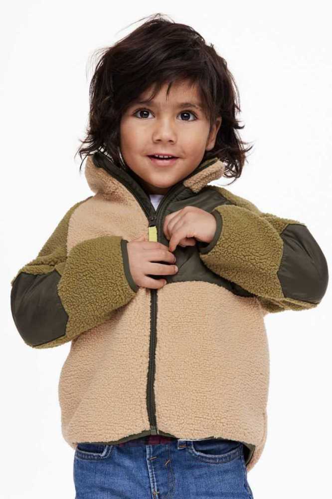 H&M Teddy Jacket Oberbekleidung Kinder Dunkelblau | 4097-JWAGZ