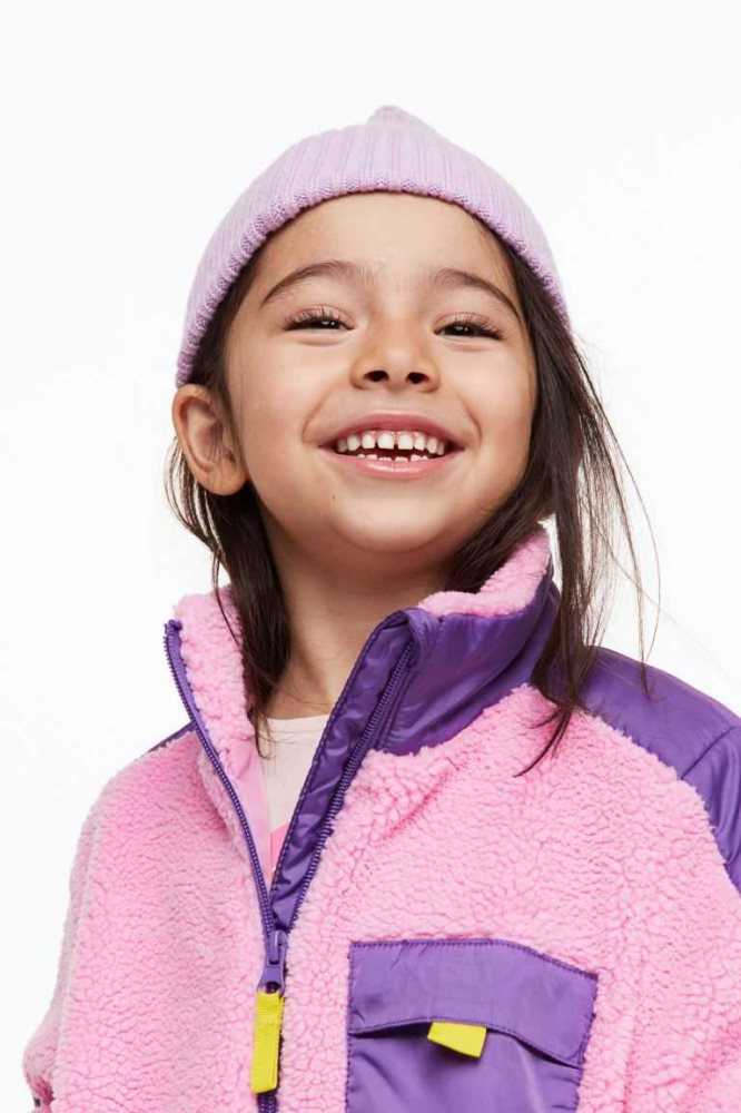 H&M Teddy Jacket Oberbekleidung Kinder Rosa Lila | 1530-DTICK