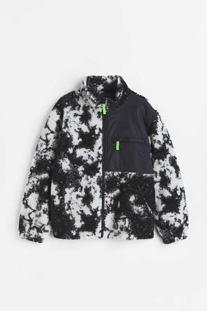 H&M Teddy Jacket Oberbekleidung Kinder Schwarz | 6419-IXOTW