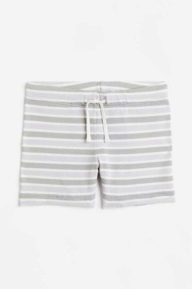 H&M Textured trunks Bademode Kinder Hellgrau | 2567-QEWGZ