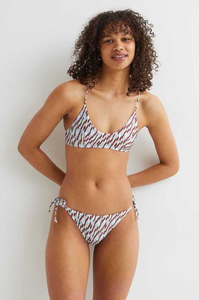 H&M Tie Bikini Bottoms Strandkleidung Damen Braun | 0834-CNXDE