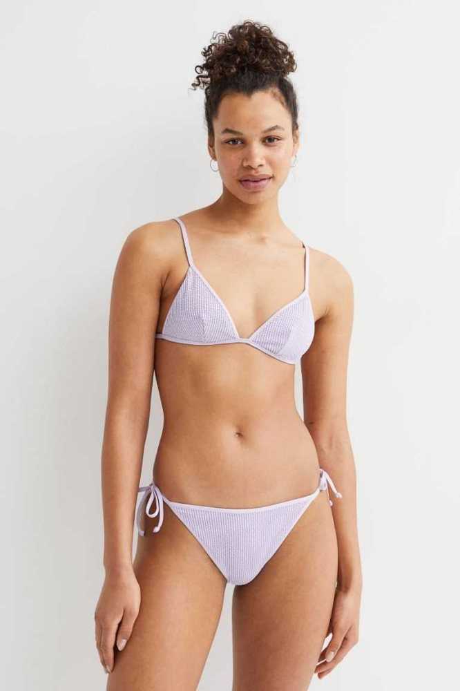 H&M Tie Bikini Bottoms Strandkleidung Damen Helllila | 4926-LBKDT