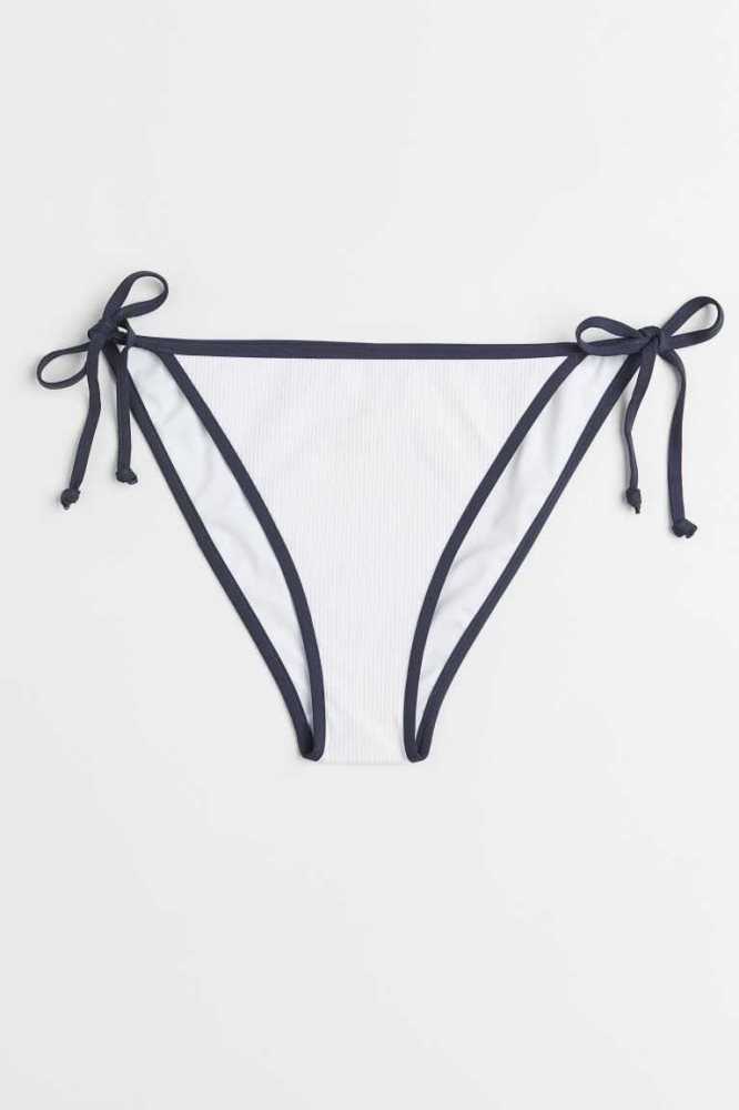 H&M Tie Bikini Bottoms Strandkleidung Damen Hellgrün | 5630-SQOXN