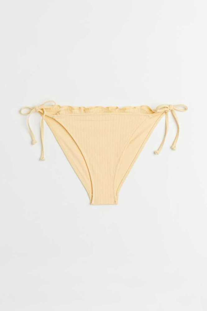 H&M Tie Bikini Bottoms Strandkleidung Damen Hellgelb | 7514-DVKFR