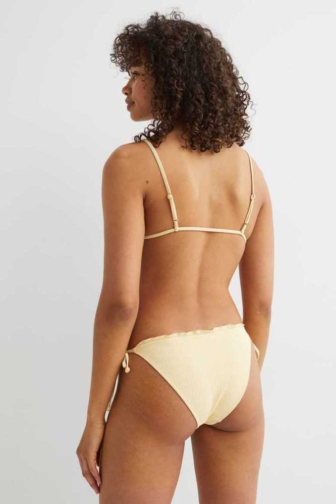 H&M Tie Bikini Bottoms Strandkleidung Damen Gelb | 8129-GZYAX