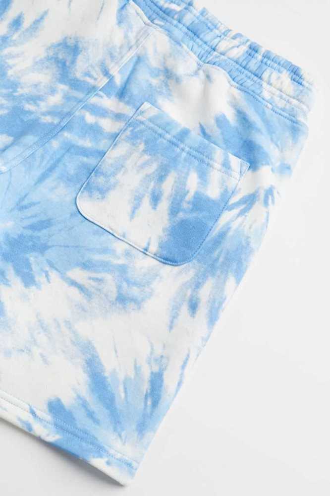 H&M Tie-dye-patterned Kurze Hose Kinder Hellblau | 4362-HNAPQ