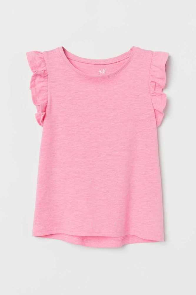 H&M Top Jersey Kinder Weiß | 6457-GAIKJ