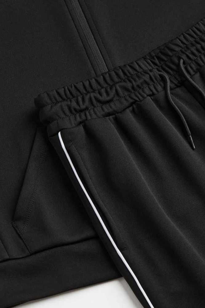 H&M Tracksuit Sportbekleidung Kinder Schwarz | 1483-SRPZW