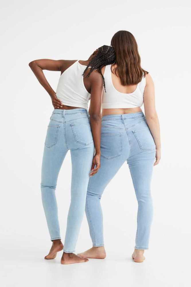 H&M True To You Schlank High Jeans Damen Hellblau | 7450-YUMAD