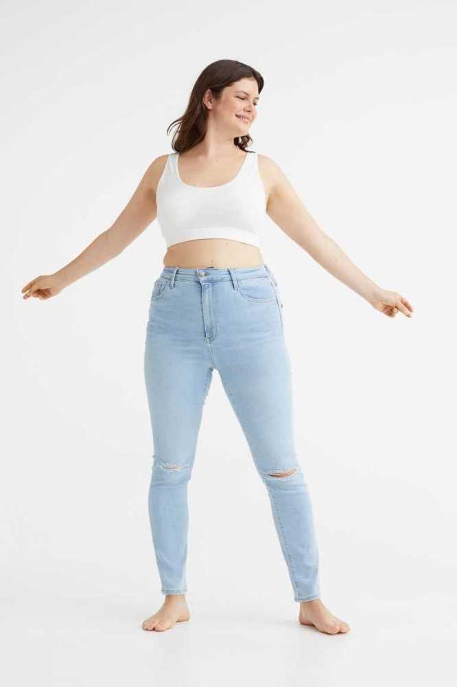 H&M True To You Schlank High Jeans Damen Blau | 8471-LWESD