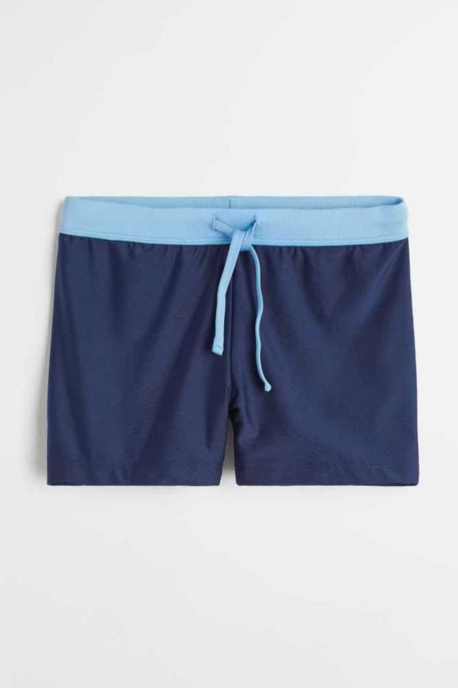 H&M Trunks Bademode Kinder Navy Blau | 4501-JXNGE