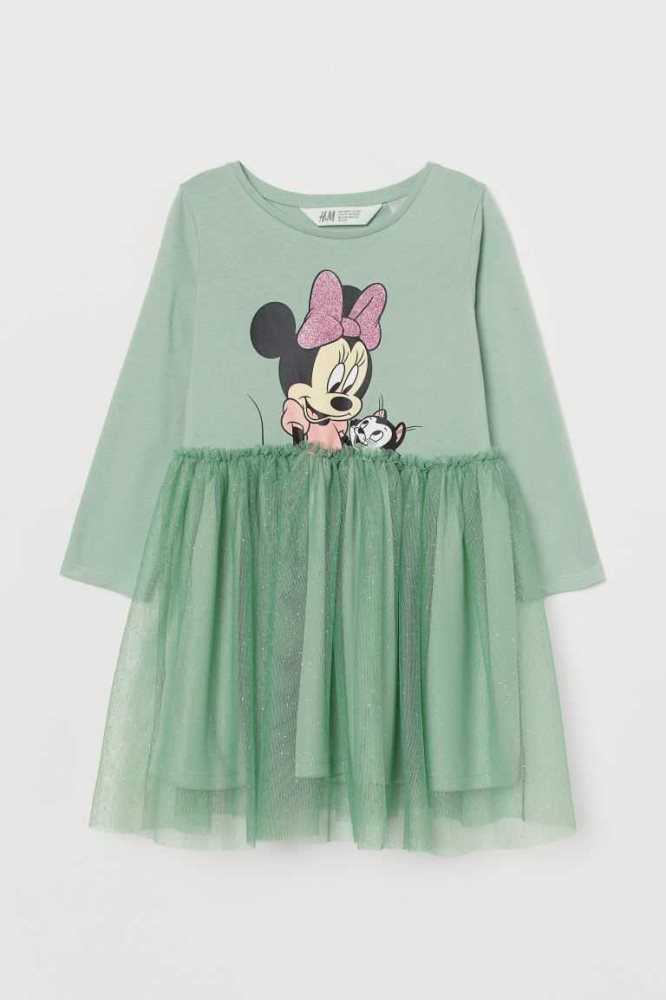 H&M Tulle-skirt Jersey Kurzes Kleid Kinder Hellrosa | 3186-XHKWS