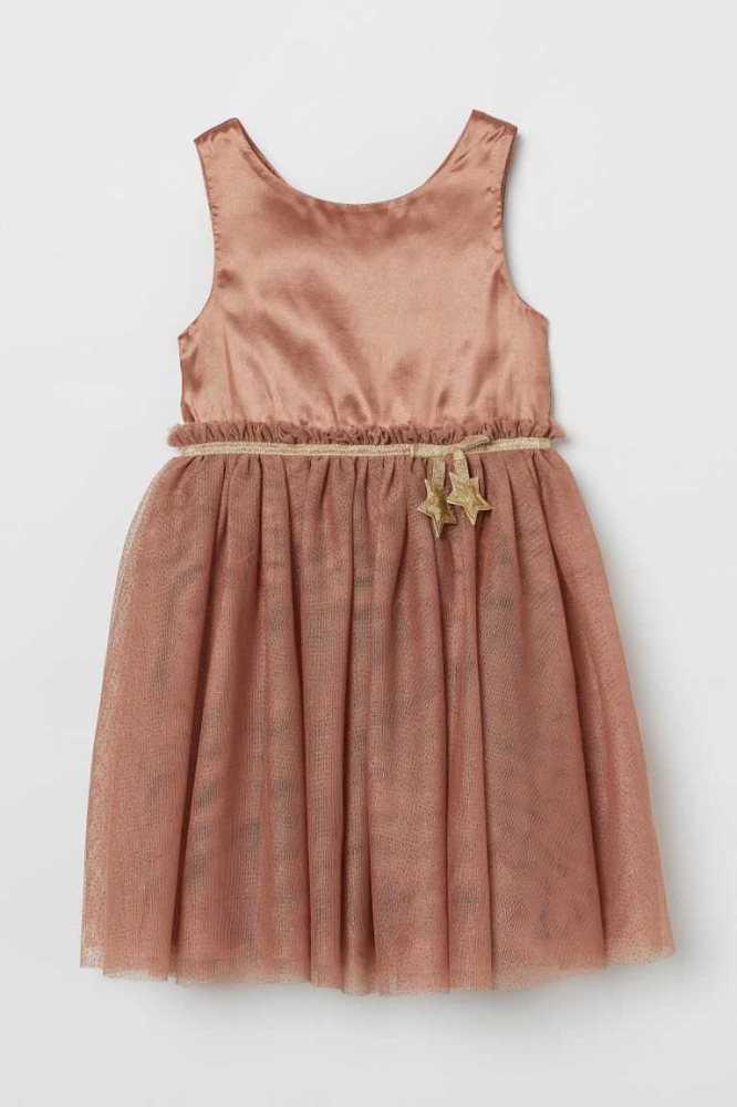 H&M Tulle-skirt Kurzes Kleid Kinder Beige Rosa | 5813-EVZUK