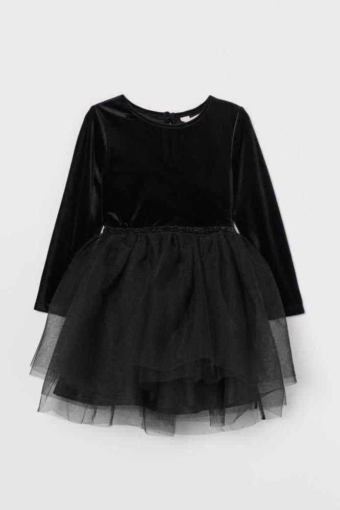 H&M Tulle-skirt Kurzes Kleid Kinder Dunkellila | 2085-QJMKR