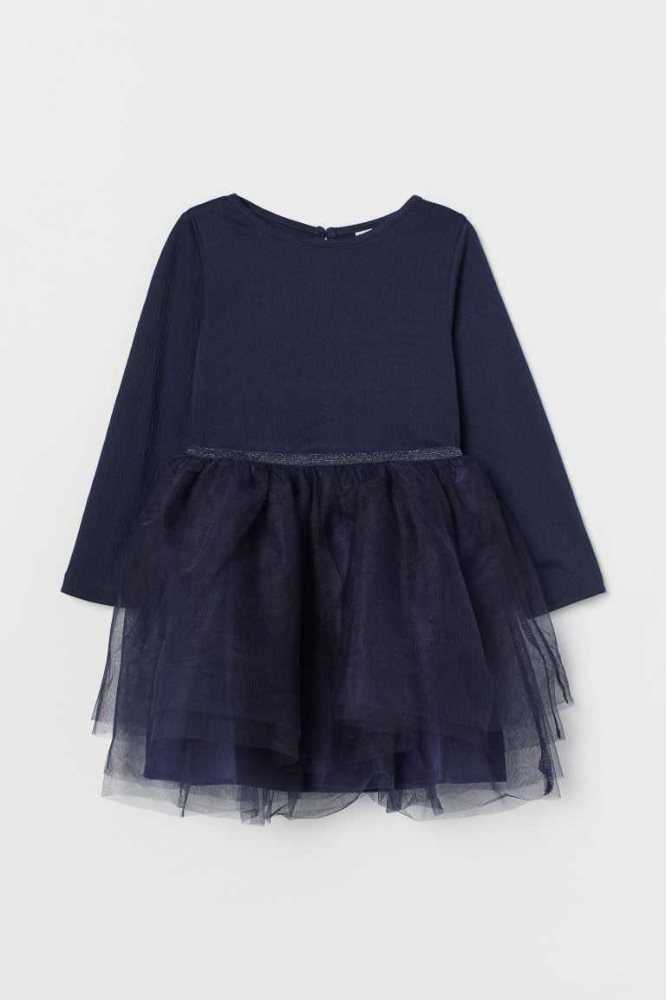 H&M Tulle-skirt Kurzes Kleid Kinder Dunkellila | 2085-QJMKR