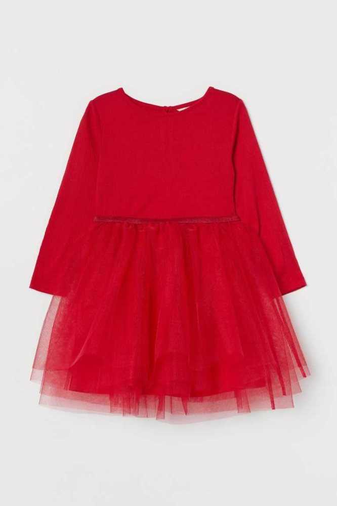 H&M Tulle-skirt Kurzes Kleid Kinder Dunkellila | 2085-QJMKR