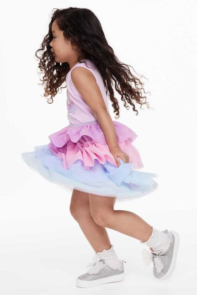 H&M Tulle-skirt Kurzes Kleid Kinder Helllila | 4370-VCXYZ