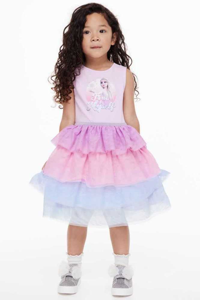 H&M Tulle-skirt Kurzes Kleid Kinder Helllila | 4370-VCXYZ