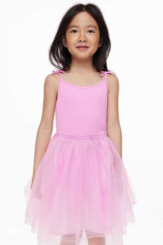 H&M Tulle-skirt Kurzes Kleid Kinder Hellrosa | 6572-ASUOL