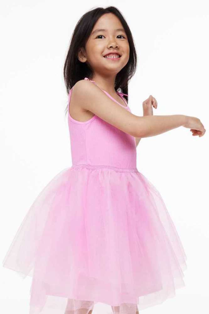 H&M Tulle-skirt Kurzes Kleid Kinder Hellrosa | 6572-ASUOL