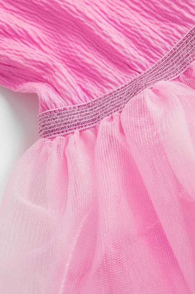 H&M Tulle-skirt Kurzes Kleid Kinder Hellgrün | 9346-TBNYG