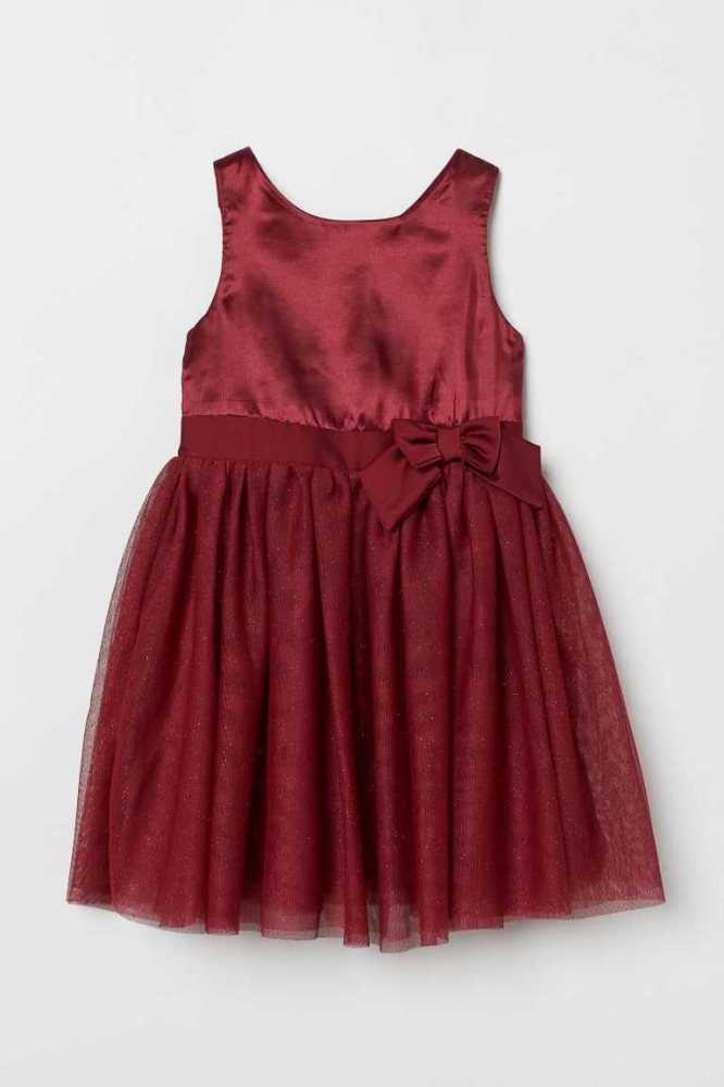 H&M Tulle-skirt Kurzes Kleid Kinder Rot | 2780-GCIZH