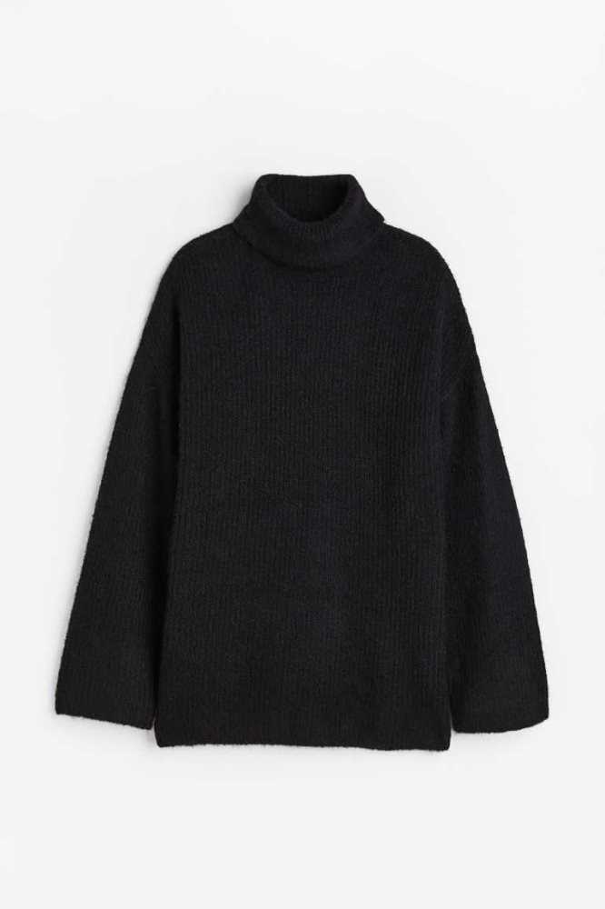 H&M Turtleneck Pullover Damen Hellgrau | 1937-MKIGW