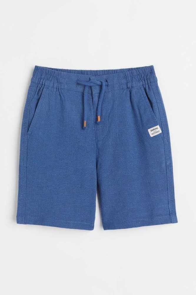 H&M Twill Kurze Hose Kinder Hellblau | 1875-PCIUB