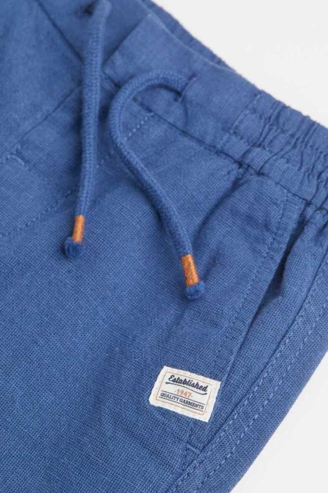 H&M Twill Kurze Hose Kinder Hellblau | 1875-PCIUB