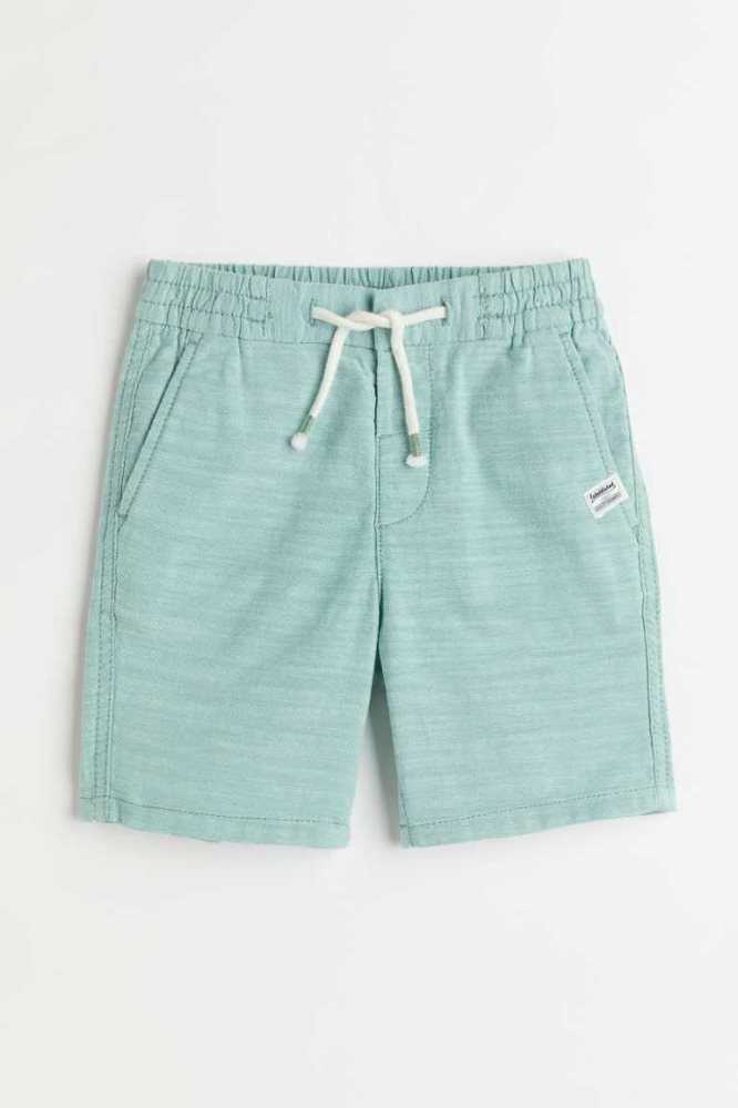 H&M Twill Kurze Hose Kinder Helltürkis | 0326-OYIBT