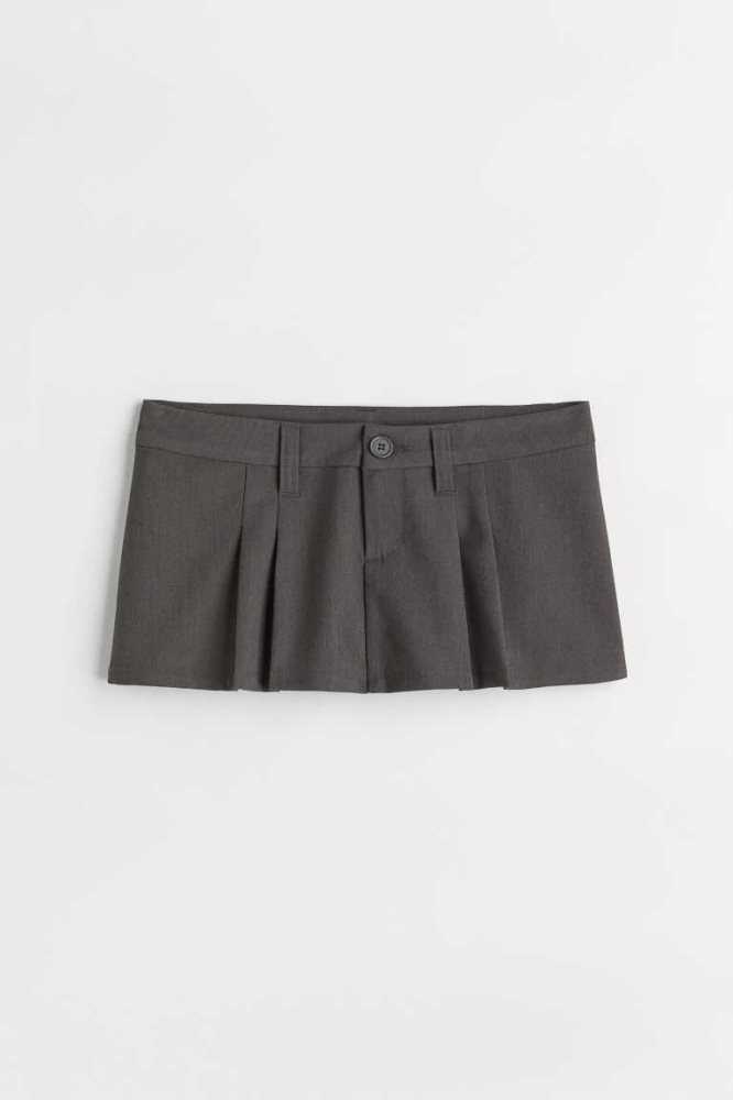 H&M Twill Skort Kurze Hose Damen Dunkelgrau | 5176-OFVYU