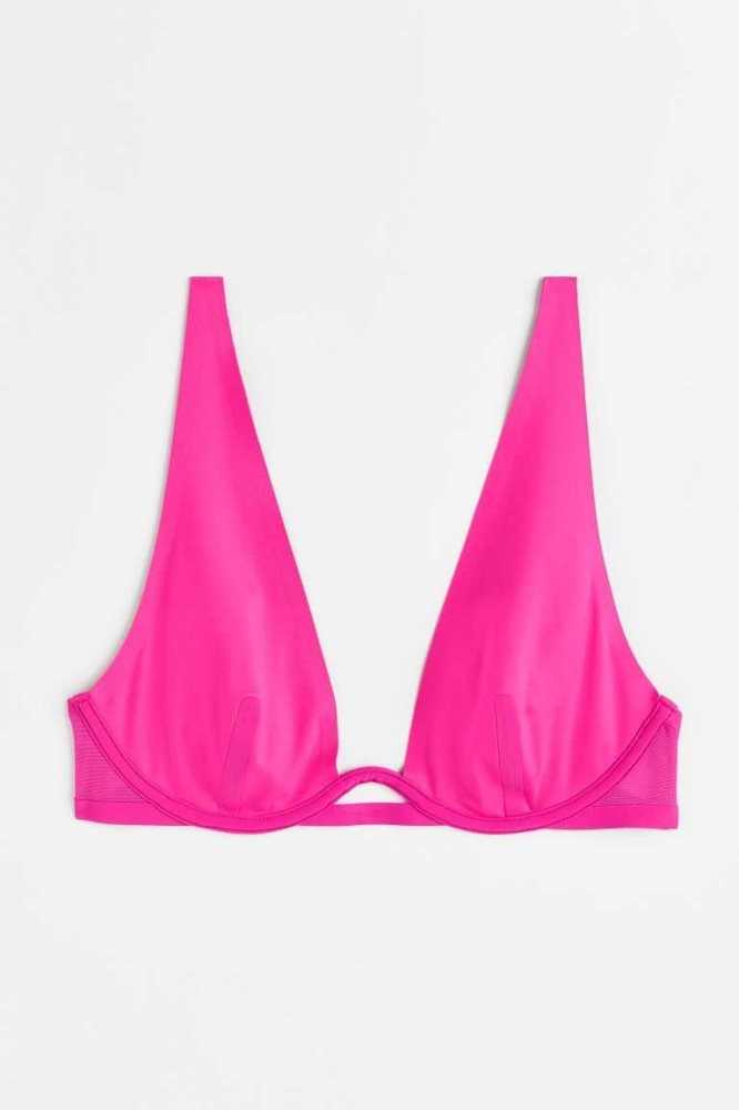 H&M Underwire Bra Unterwäsche Damen Fuchsie | 5976-FMLOC