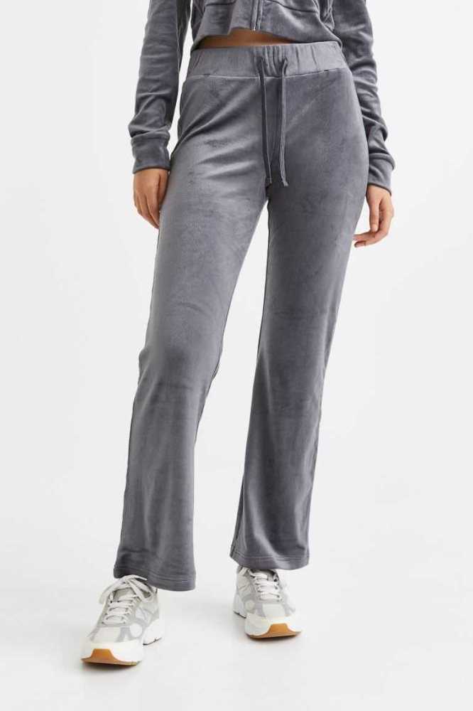 H&M Velour Hose Damen Helllila | 3105-XHJUK