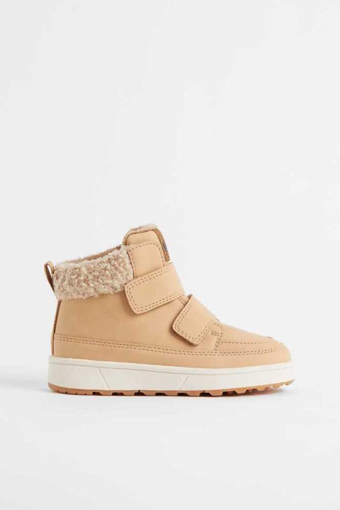 H&M Warm-lined High Kinder Beige | 0254-NGPZU